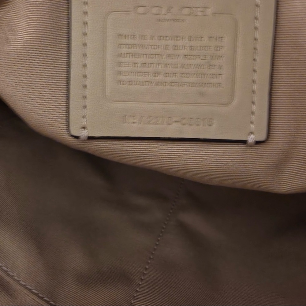 Coach White and Tan Tote Bag - Picture 11 of 14